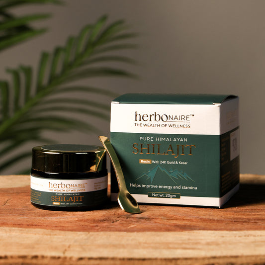 Herbonaire Pure Himalayan Shilajit with Kesar & 24K Gold
