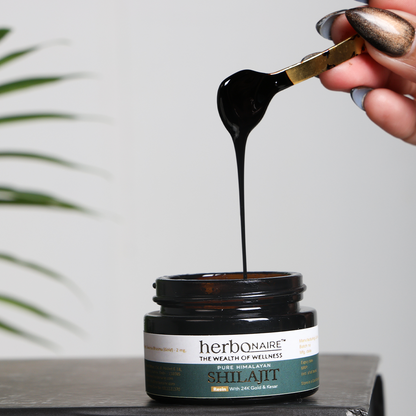 Herbonaire Pure Himalayan Shilajit with Kesar & 24K Gold